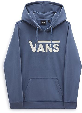 Vans WM Drop V Logo Hoodie Felpa con Cappuccio, Vintage Indigo, S Donna