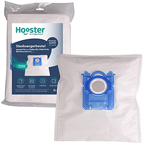 20 Staubsaugerbeutel für AEG VX9 / VX9-2-ÖKO | geeignet für AEG Größe 201 s-Bag Classic/s-Bag Long Performance - Material: Vlies 5-Lagig