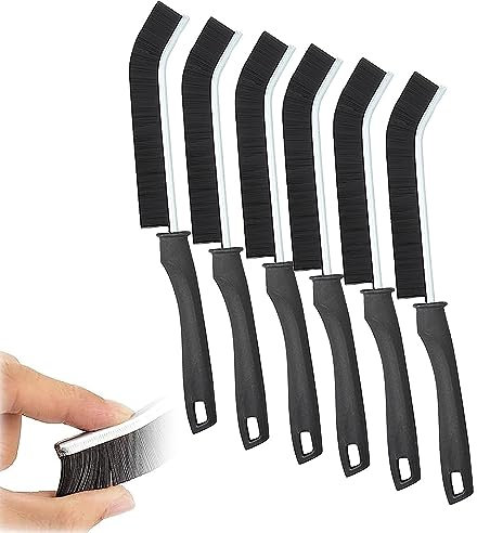 Crevice Gap Cleaning Brush, Herramientas Huecos de Ranura de Mano, Cepillo de Limpieza de Grietas de cerdas duras Multifuncional, para Cleaning Gaps, Cocina, baño, Ventana (6 Pieces)