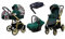 BabyLux® Kinderwagen Set 4 in 1 - Color Lux - incl. Babywanne, Buggy Sportsitz, Auto-Babyschale, ISOFIX-Basisstation - Autositz - Kinderwagenset - Kombikinderwagen mit Wickeltasche usw.