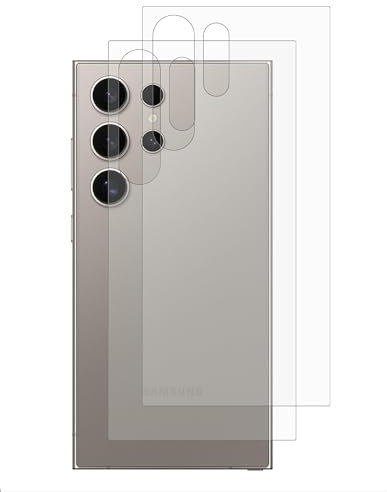 GIOPUEY Rückseite Folie Kompatibel mit Samsung Galaxy S24 Ultra, Hochwertige Materialien TPU Matte Textur Samsung Galaxy S24 Ultra Rückseite Schutzfolie - Translucent [2 Stück]