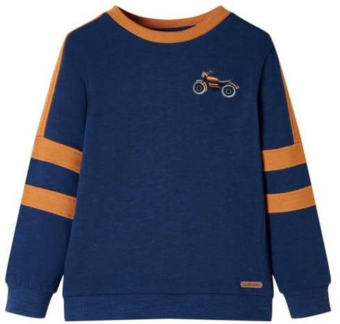Kinder Sweatshirt mit Motorrad-Aufdruck Langarmshirt Pullover Pulli Shirt