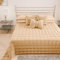 PETTI Artigiani Italiani - Steppdecke für Doppelbett aus weichem und warmem Samt, Frühlings-Steppdecke für den Herbst, Doppelbett-Tagesdecke, Gold, 100% Made in Italy