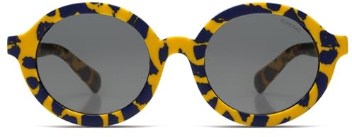 KOMONO Lou JR. Kinder-Runde Sonnenbrille mit UV-Schutz und kratzfesten Gläsern, Für Mädchen und Jungen im Alter von 3-5