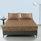 Luofanfei Satin Spannbettlaken 140x200cm Boxspringbett Sommer Gold Dunkelgelb Leopardenmuster Bettlaken Satin Glänzend Seide Spannbetttuch Kühlende Leintuch für Hohe Matratze bis 25-30 cm
