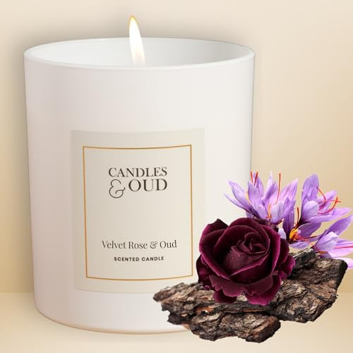 Velvet Rose & Oud l Candles & Oud l Burn Time: 40 Hours l Scented Luxury Candle l Gift Item l 220g