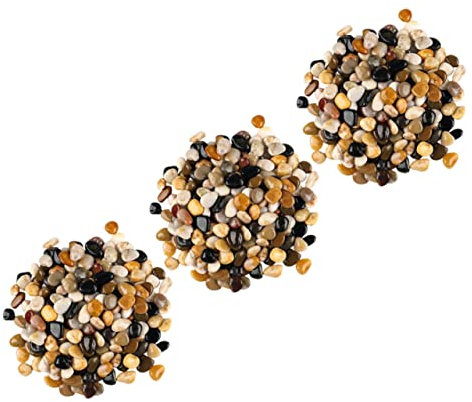POPETPOP 3packs Landscaping Pebbles for Plant Pots Aquarium Stones Decorative Rocks for Succulent Plants Fish Tank Vase Diy Craft