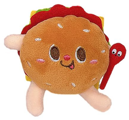 Eladcncmc Cartoon Burger Plüsch Schlüsselanhänger Rucksack Anhänger Schlüsselanhänger Handtasche Dekore Frauen Zubehör Geburtstag