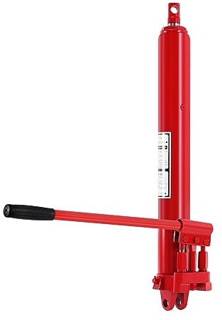 H-YEEU Hydraulikzylinder 8T Hub mit Doppelpumpe Hydraulikzylinder Teleskopzylinder bis 112cm Motorkran Getriebeheber