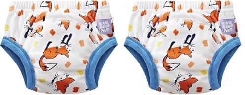 Bambino Mio Unisex Baby Wiederverwendbare Töpfchen-Trainingshose für Jungen und Mädchen, Wuschel, 3-4 Jahre (Packung mit 2)