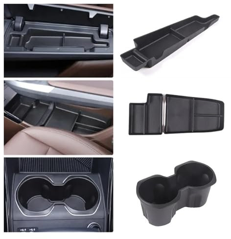 Decoration Interieur Voiture Pour BMW X1 IX1 U10 U11 2023 2024 TPE Noir Console Centrale Voiture Porte-gobelet D'eau Boîte De Rangement Accessoires Intérieurs De Voiture IntéRieur Voiture(4 pieces)