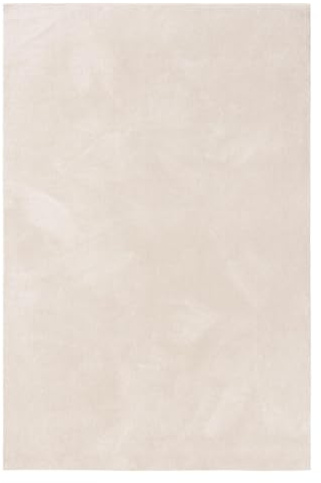 benuta Nest Waschbarer Teppich Nina - Creme 250x350 cm - Kunstfaser - Rechteckig & im Style: Uni, Minimalistisch - Pflegeleicht für Wohnzimmer Schlafzimmer