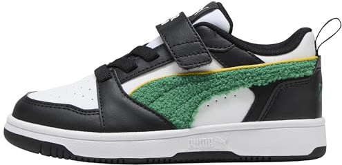 PUMA Rebound V6 LO SUPER AC+ PS Sneaker, White-Archive Green Black, 33 EU