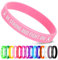 Jodimitty 10 Stück Personalisiertes Armband Silikon Armbänder Damen Herren, Custom Text & ICON, Bulk Armband für Event Festival Hochzeit Party Bewusstsein Motivation, 202x12mm (Rosa)