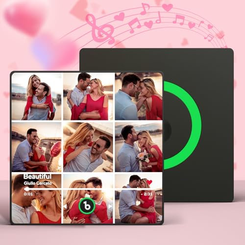 Custom Music Fridge Magnet, Personalized Spotify Album Fridge Magnet, Customized Photo Refrigerator Magnets, Can Change Songs, Christmas Home Decoration Gifts for Music Lovers Couples