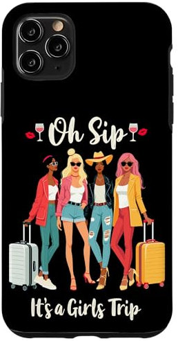 Hülle für iPhone 11 Pro Max Oh Sip It's A Girls Trip Frauen Reise Style