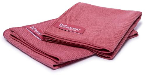 Jemako Nass und Trocken-Set Wild Rose, Trockentuch und Profituch Plus S - Mikrofasertücher für Ihren Haushalt - Perfekt für Fenster, Glas, Fliesen, Geschirr und Keramik - Streifenfrei Fenster putzen