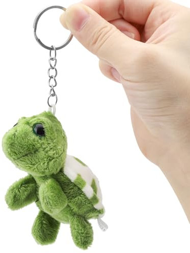 UOCAI Schlüsselanhänger Schildkröte, Schlüsselanhänger Plüsch Schildkröte Kuscheltier, Schlüsselanhänger Plüsch, Schildkröte Anhänger Schildkröten Geschenke, Taschenanhänger (8CM)