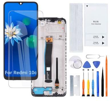 H&LYCYJ Pantalla de pantalla para Xiaomi Redmi 10c 220333QAG 220333QBI 220333QNY 220333QL Pantalla LCD Reemplazo Kit de Montaje con Marco