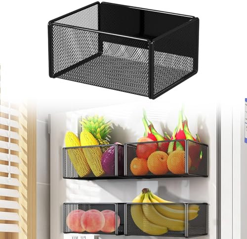 Chingcoo Magnetregal Küchenorganizer Klein, Regal Magnetisch Gewürzregal, Magnetisch Regal Kühlschrank Waschmaschine Magnetregal, Hängeregal für Kühlschrank Magnet