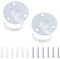 INCREWAY 2 PCS Sturdy Ceiling Hooks, Antique Style Wall Mount Screw-in Plate Hooks for Hanging Plants, Chandeliers & Home Decor - Heavy Duty Ceiling Hooks (White)