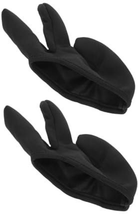 Hoement 2 Stück Hitzebeständige Dreifinger handschuhe für Haarstyling Hitzeschutz Fingerprotektoren für Lockenstab und Glätteisen Rutschfeste Bequeme Handschuhe zum Haare Färben und