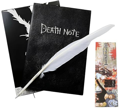 HJ-fuzhou Death Note Notizbuch, Anime Theme Death Note Death Notizbuch, Skizzenbuch Cartoon Notizbuch, Heft liniert für Cosplay Fans von Anime Büro Schule Studenten Geschenk