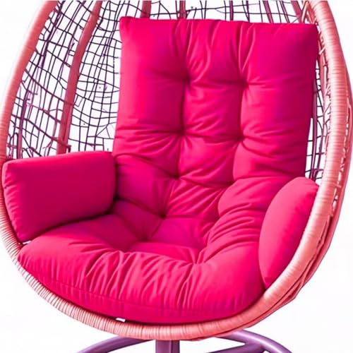 Générique Coussin Imperméable pour Fauteuil Suspendu,Coussin pour Balancelle D'extérieur/D'intérieur,Jardin pour Balancelle Suspendue, Panier Suspendu,Fauteuil à Bascule,épais Assise,Rose Red