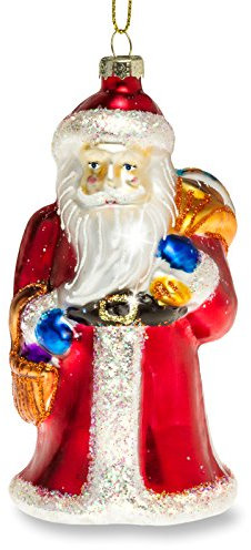 Sikora BS379 Weihnachtsmann Christbaumschmuck Glas Figur Weihnachtsbaum Anhänger