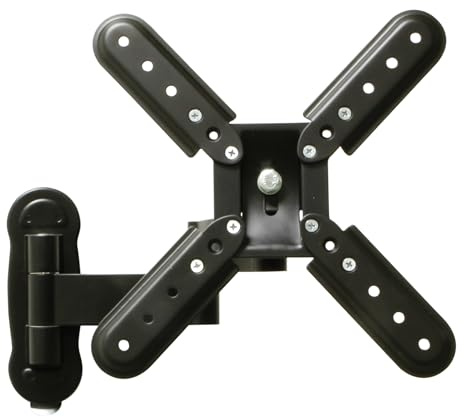Amig - Support Mural avec Double Soutien-Gorge pour télévision jusqu'à 37 Pouces - Poids Maximum 30 kg | Fabriqué en Acier Noir | Convient pour écrans de télévision LED, LCD, Plasma