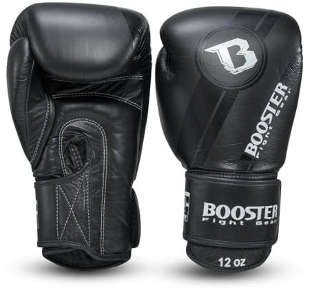 Booster Pro Range BGL V3 Boxhandschuhe - Leder - Schwarz Foil - 14 oz