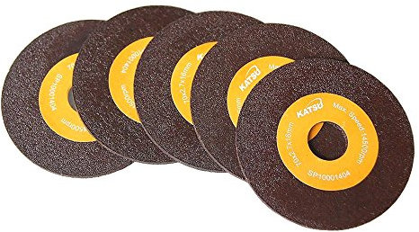 KATSU Metal Cutting Disc 75mm 3-Inch, 5-Piece 2.7mm Thickness Cut Off Wheels for Mini Angle Grinders SP10001404