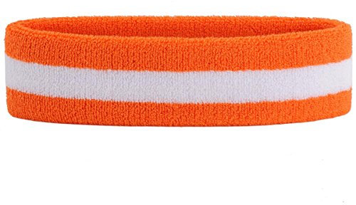 ONUPGO Stirnband Sport Schweißbänder Armbänder Frottee Gestreiftes Stirnband/Handgelenkband Set Sportliche Übung Basketball Stirnbänder Feuchtigkeitsableitendes Schweißabsorbierendes Stirnband