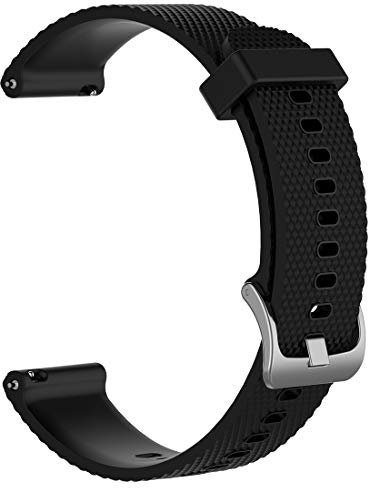 LOKEKE Samsung Galaxy Watch 20 mm 42 mm di ricambio per orologio, cinturino di ricambio in silicone per Samsung Galaxy (42 mm)/Samsung Gear sport sm-r600(Nero)