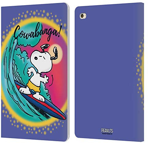 Head Case Designs Licenciado Oficialmente Peanuts Cowabunga Surf Aerógrafo Snoopy Boardwalk Carcasa de Cuero Tipo Libro Compatible con Apple iPad Mini 4