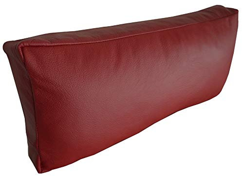 Quattro Meble Dunkelrot Weinrot Echtleder Nackenkissen Lederkissen Sofa Dekokissen Rindsleder Kissen Kopfstützen Kopfkissen (22 x 40 cm)
