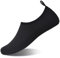 HMIYA Badeschuhe Strandschuhe Wasserschuhe Aquaschuhe Schwimmschuhe Surfschuhe Barfuß Schuhe für Damen Herren(Schwarz,42/43)