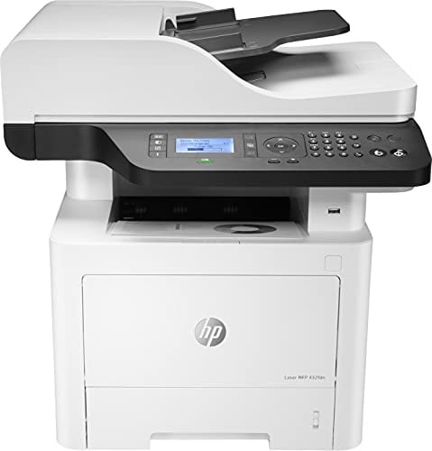 HP LaserJet MFP 432fdn 7UQ76A, Stampante a Multifunzione A4, Stampa Fronte e Retro Automatica in b/n, 40 ppm, USB, Fax, ADF, Gigabit Ethernet, HP Smart, Display LCD a 2 righe, Grigia