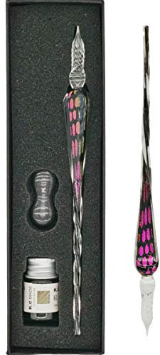 EACHHAHA Glasstifte-Set,Kalligraphie Stift,Glas Dip Pen und Tinte, Glasfeder für Schreiben,Zeichnen,Grußkarten,Unterschriften,Geschenk
