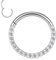 hengkaixuan 16G Titan Knorpel Ohrringe Doppelt gestapelter Conch Ring Silber Conch Piercing Schmuck Nahtlose Higned Segment Ring Septum Daith Rook Helix Creolen Nase Creolen 6mm