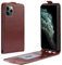 XZDWH for iPhone 11 Pro Max Case, Slim Vertical Flip Folio Phone Case PU Leather Protective Cover Magnetic Closure Shell with Card Slot for Apple iPhone 11 Pro Max Phone case (Brown)