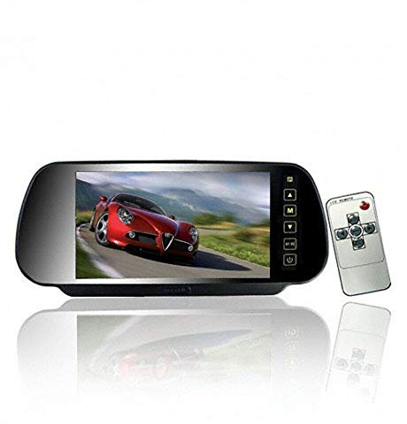 Riloer Car Rearview Monitor Bildschirm für Rückfahrkamera, 12V 7 Zoll HD Digital Color TFT LCD Monitor für VCD/DVD/GPS/Car Rückfahrkamera