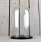 EMH Cloche en verre de taille moyenne avec socle noir 26,5 x 21 cm