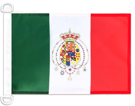 AZ FLAG Bandiera Navale Regno Delle Due Sicilie 1860-1861 45x30cm - Bandiera Maritima Siciliana - Italia 30 x 45 cm speciale Nautismo, Padiglione Nautico