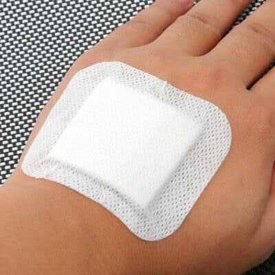 Adhesive Sterile Wound Dressings **Box of 25**- Suitable for cuts and grazes, Diabetic Leg ulcers, venous Leg ulcers, Small Pressure sores First Aid Plaster. (10cm x 6cm)