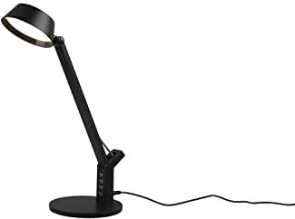 lightling LED Tischleuchte Amelie, Kunststoff matt schwarz, inkl. 5W LED mit integriertem Sensor Dimmer, Lichtfarbe einstellbar, Memory Funktion, USB Anschluss, Höhe: 40 cm