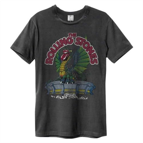 Amplified US 1972 The Rolling Stones Adult Unisex T-Shirt (M) (Charcoal)