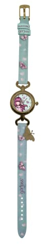 SANTORO Gorjuss Orologio Analogico Bambina, Orologio con Charm, Collezione Cherry Blossom, Colore Turchese