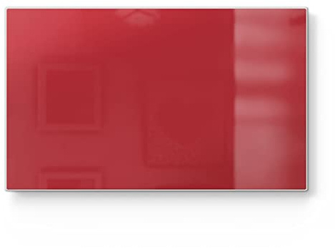 DEQORI Frühstücksbrett Glas | klein 23x14 cm | Unifarben - Rot | Design Schneidebrett für Küche | Frühstücksbrettchen antibakteriell & rutschfest | Glasplatte & Servierplatte