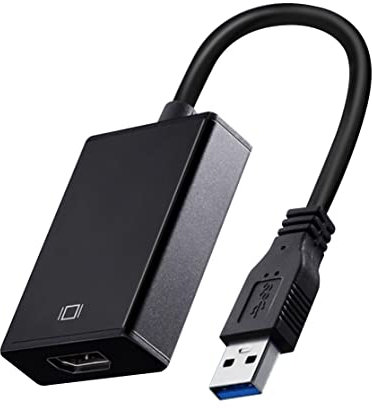 USB to HDMI Adapter,USB 3.0/2.0 to HDMI Adapter 1080p Full HD Multi Display Video Audio Converter with Windows XP 7/8/8.1/10/PC/Desktop/Laptop/Projector/HDTV Black (Not for Vista, Linux,Chrome,Mac os)